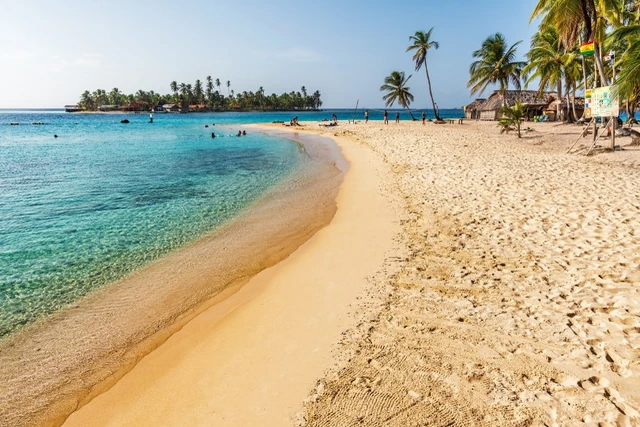 beautiful san blas island at politically autonomous guna territory in panama