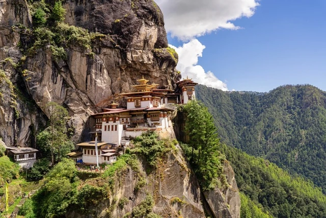 view of taktsang monastery or the tiger s nest monastery in paro bhutan